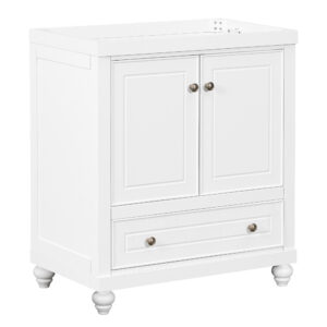 EPOWP 30 in. W x 18 in. D x 33.9 in. H Bath Vanity Cabinet without Top in White with 2 Door Shelves and 1 Drawer