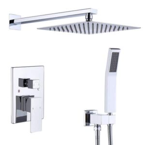 Shower System Combo Set with 10" Rainfall Shower Head"